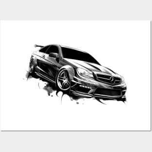 Car Black and withe Posters and Art